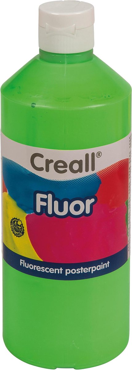 Plakkaatverf Creall Fluor | Flacon Ã  500 ml | Groen